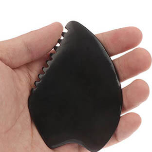 masazna ploscica guasha bianshi iz crnega nefrita